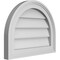 Ekena Millwork Round Top Surface Mount PVC Gable Vent w/ 2"W x 1-1/2"P Brickmould Frame, 18"W x 14"H GVPRT18X1402SN - alternate 3